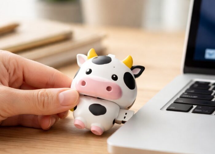 Rangez vos fichiers avec style grâce à la vache USB 64Go