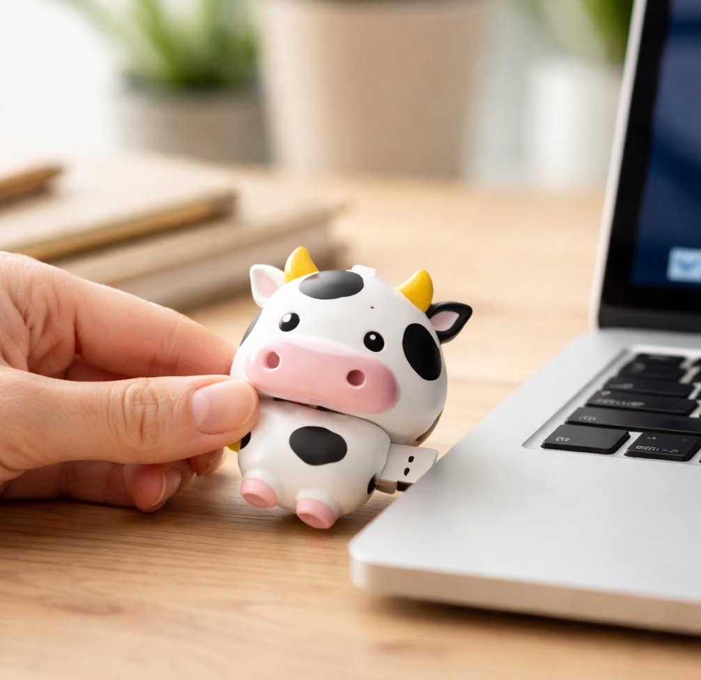 Rangez vos fichiers avec style grâce à la vache USB 64Go