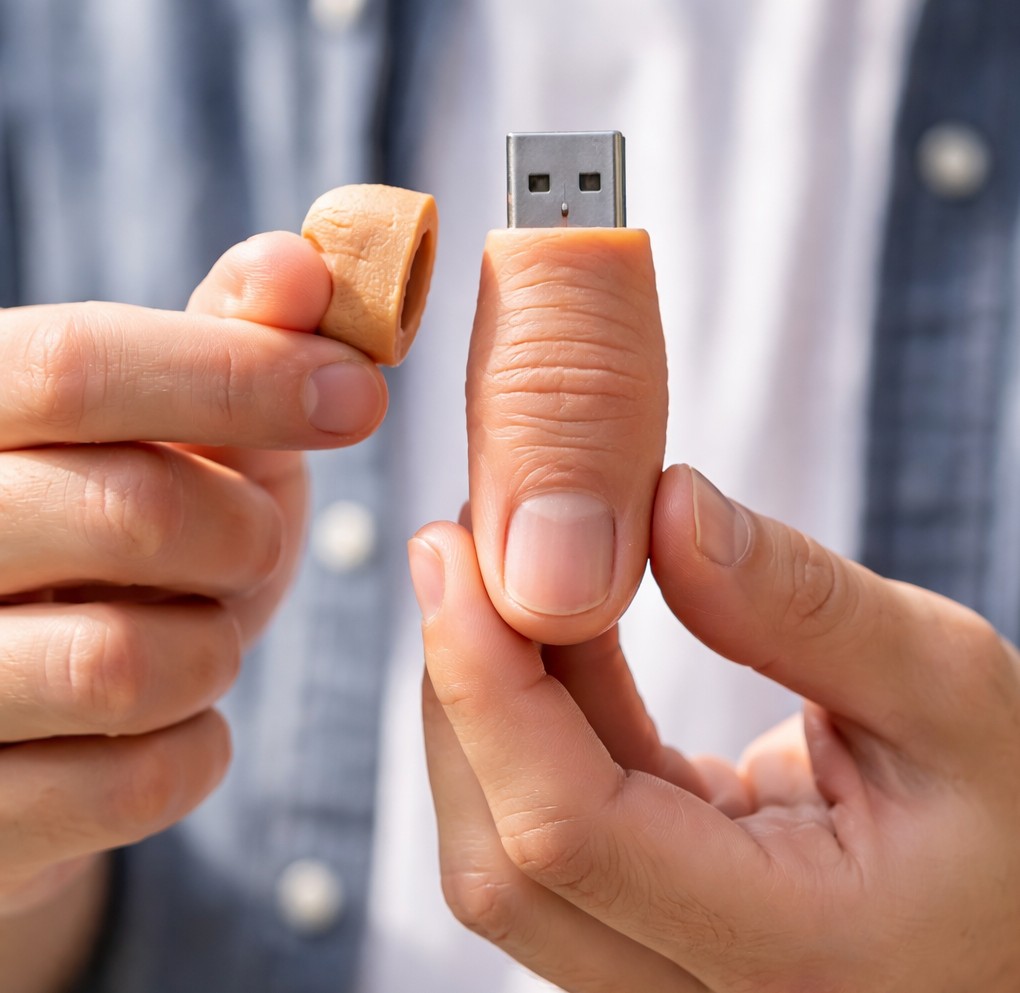 Une clé USB originale de 64Go en forme de doigt